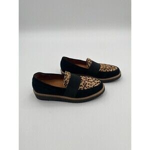 L'Amour Des Piedes Xanthus Loafer Black/Brown/Black Suede Women's Size 7